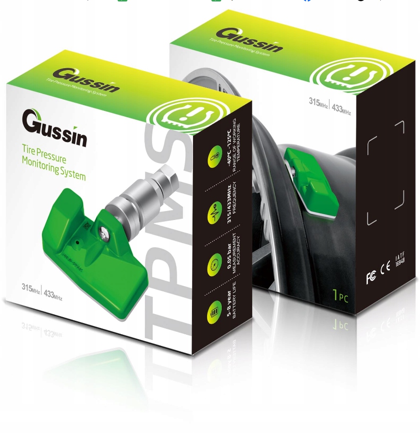 Czujnik ciśnienia opon TPMS zawór aluminiowy 2