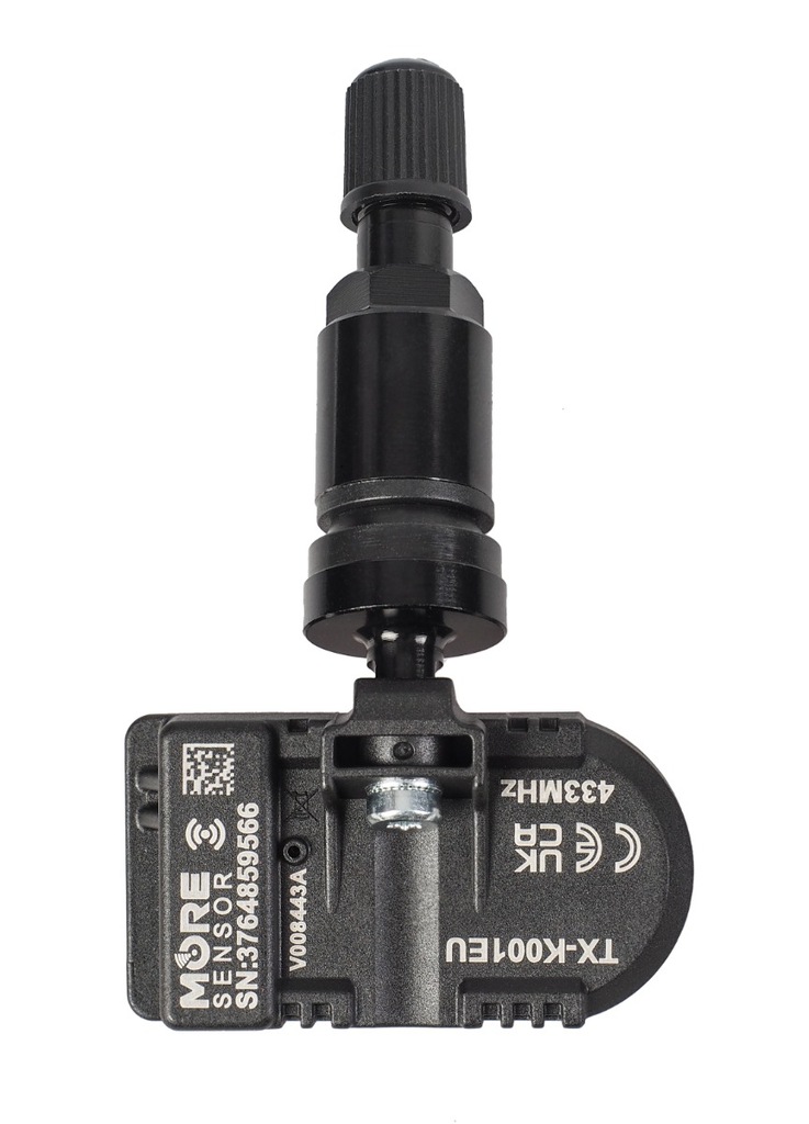 Czujnik TPMS zawór aluminiowy czarny 1