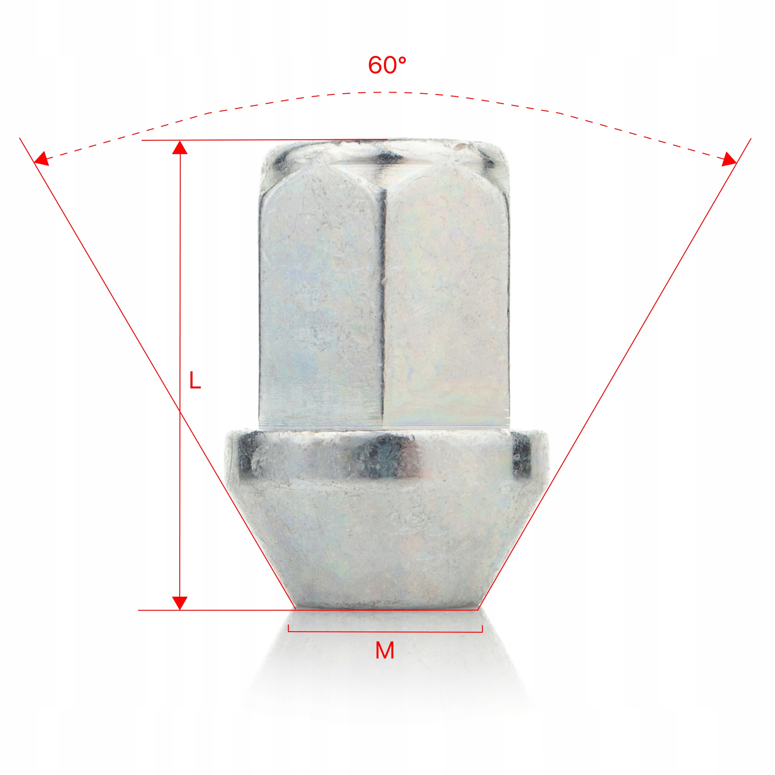 Nakrętki do kół felg 1/2" UNF 33mm JEEP VOLVO 1