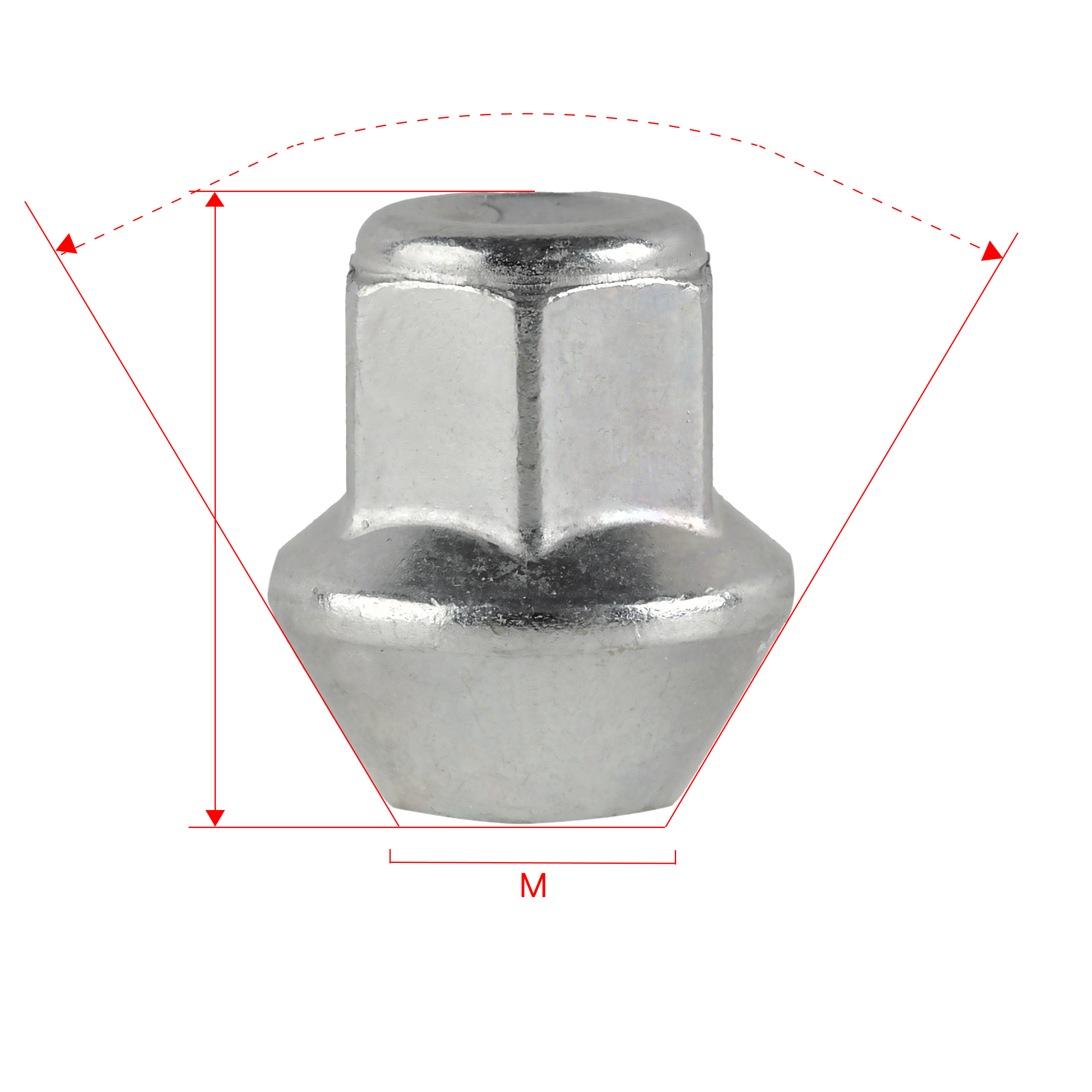 Nakrętka do kół felg M12x1.5x30mm FORD 1