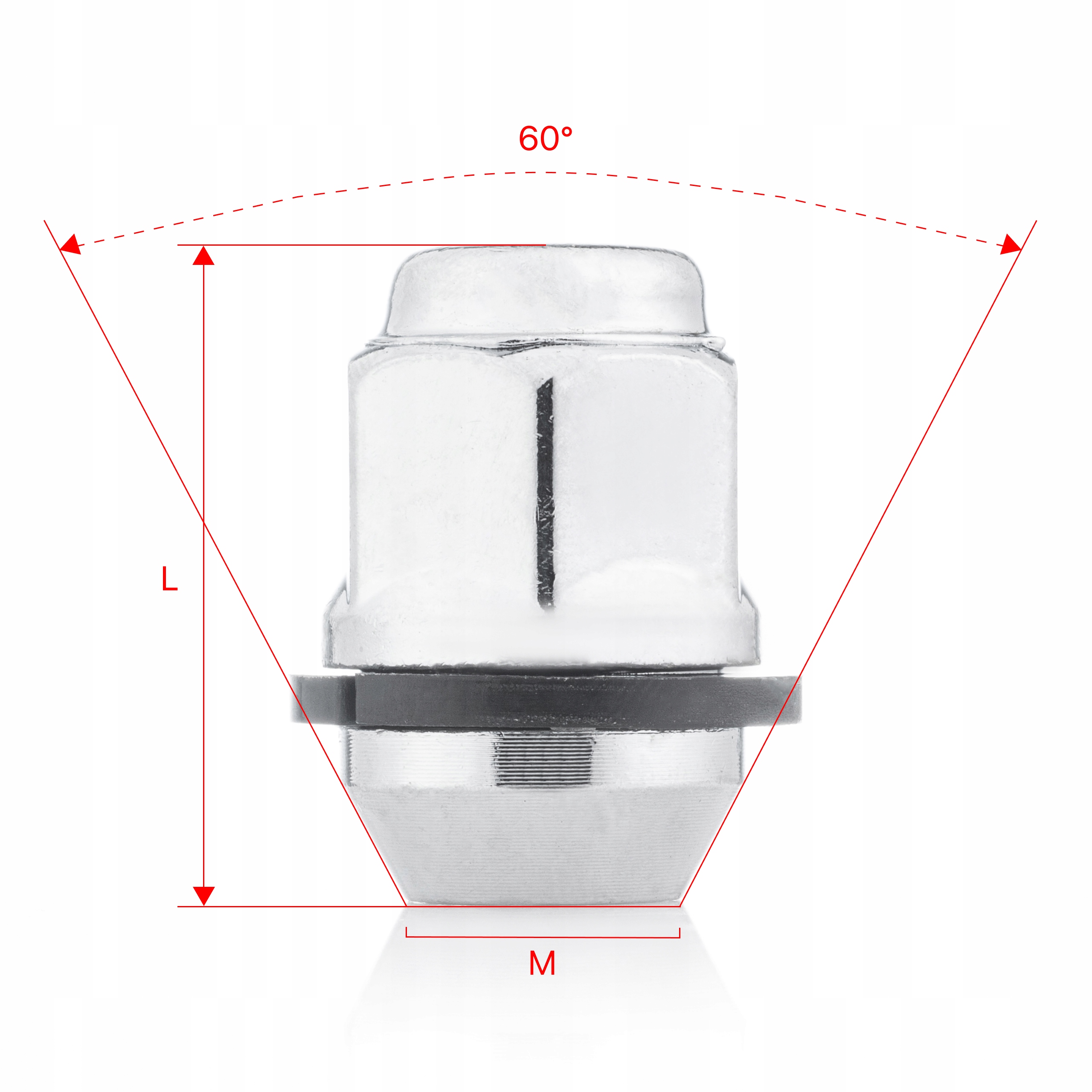 Nakrętka do kół felg M12x1.5x34mm HYUNDAI KIA 1