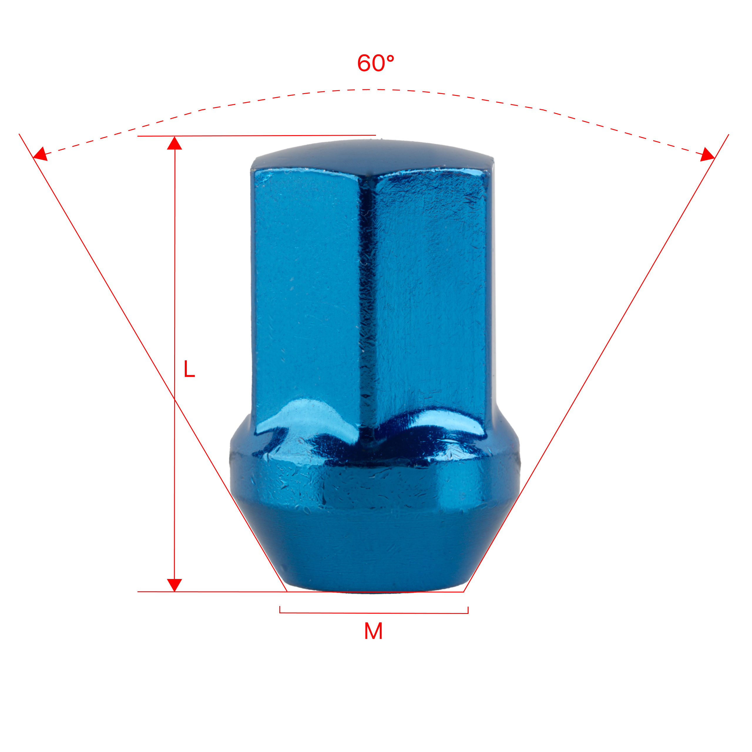 Nakrętki do kół felg M14x1.5x35mm ACURA BUICK CADILLAC CHEVROLET DODGE 1