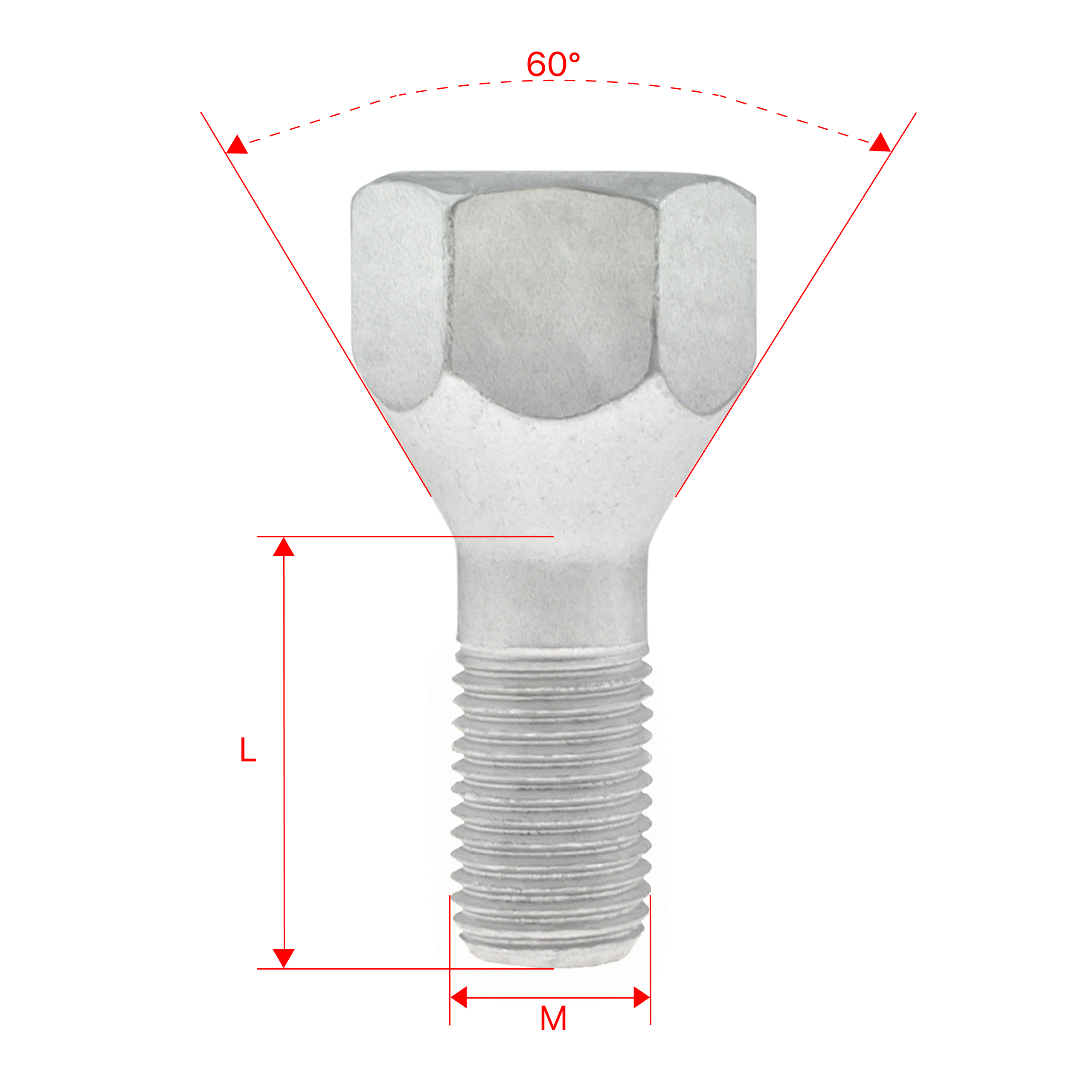 Oryginalne śruby do kół felg M16x1.5x31.6mm Stożek Klucz 24 CITROEN PEUGEOT 1