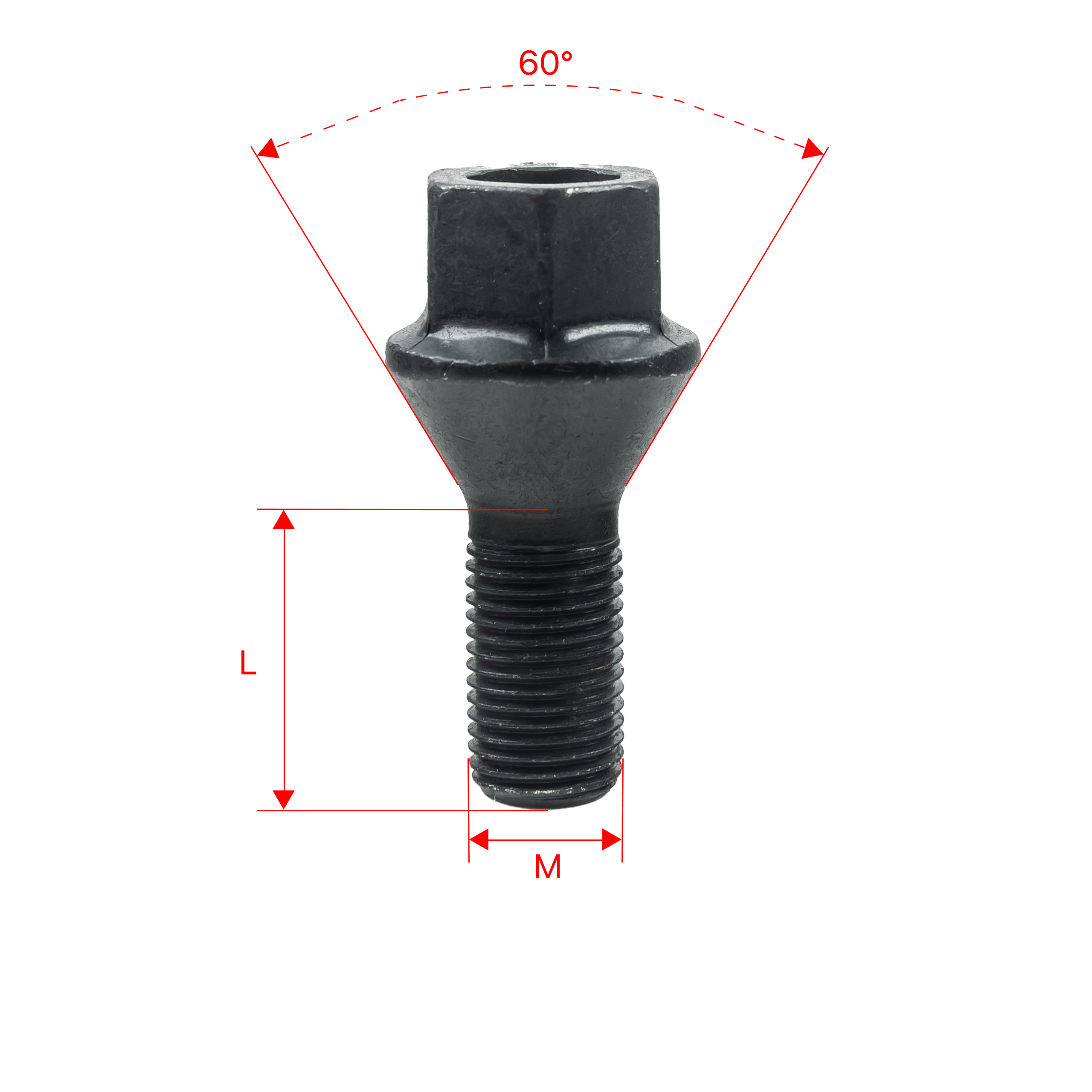 Oryginalna Śruba M12x1.25x22mm Stożek Klucz 17 JEEP CHRYSLER DODGE 1