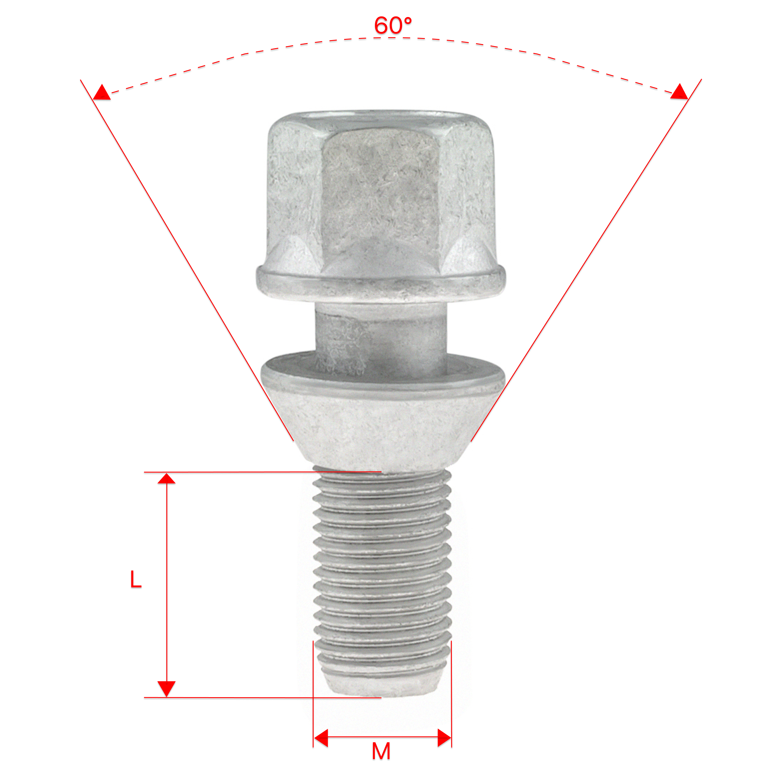 Oryginalna śruba M12x1.25x26mm Stożek Klucz 17 CITROEN FIAT PEUGEOT TOYOTA 1