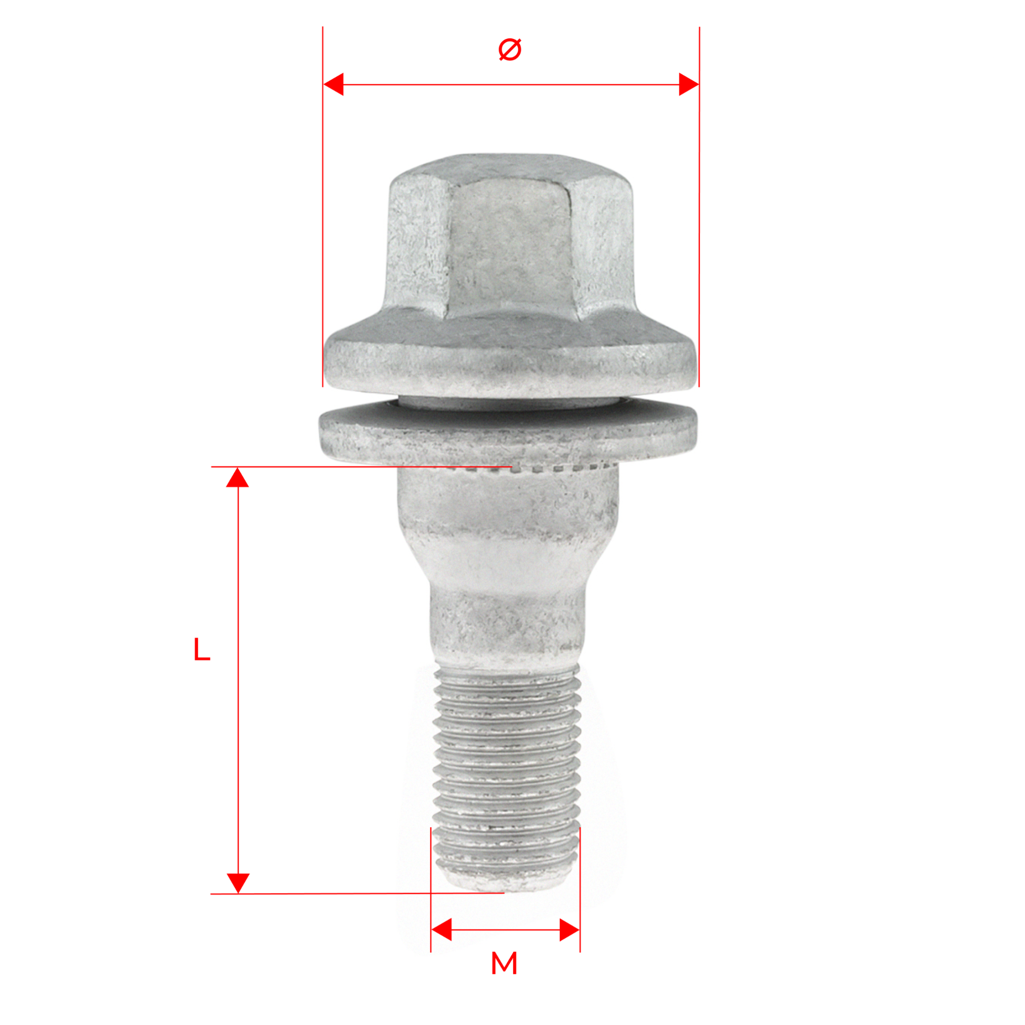 Oryginalna śruba M12x1.25x36mm Płaska Podkładka Klucz 17 ALFA ROMEO FIAT FORD LANCIA OPEL 1
