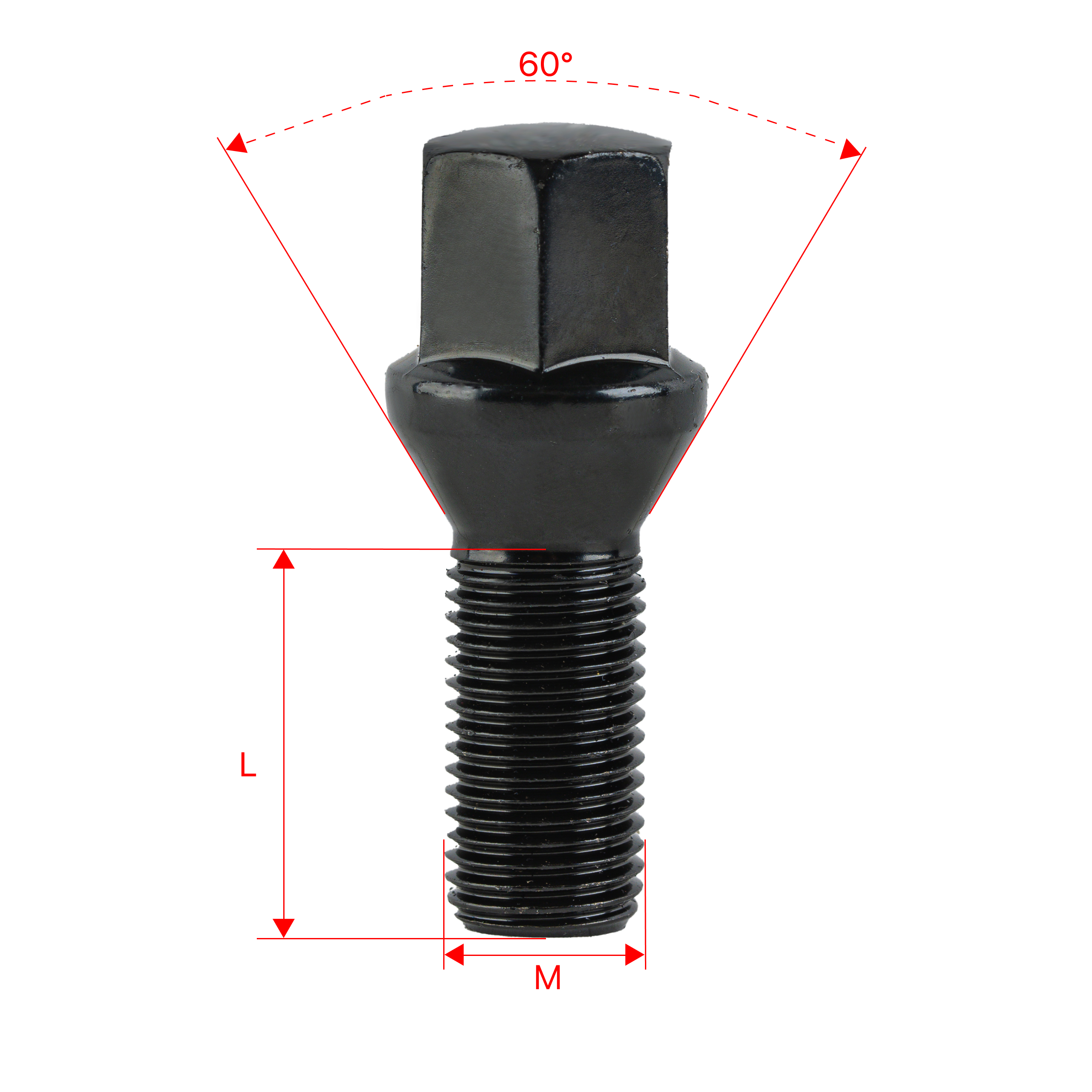 Śruby do felg kół M14x1.5x28mm ALFA ROMEO BMW CITROEN FIAT LANCIA PEUGEOT 1