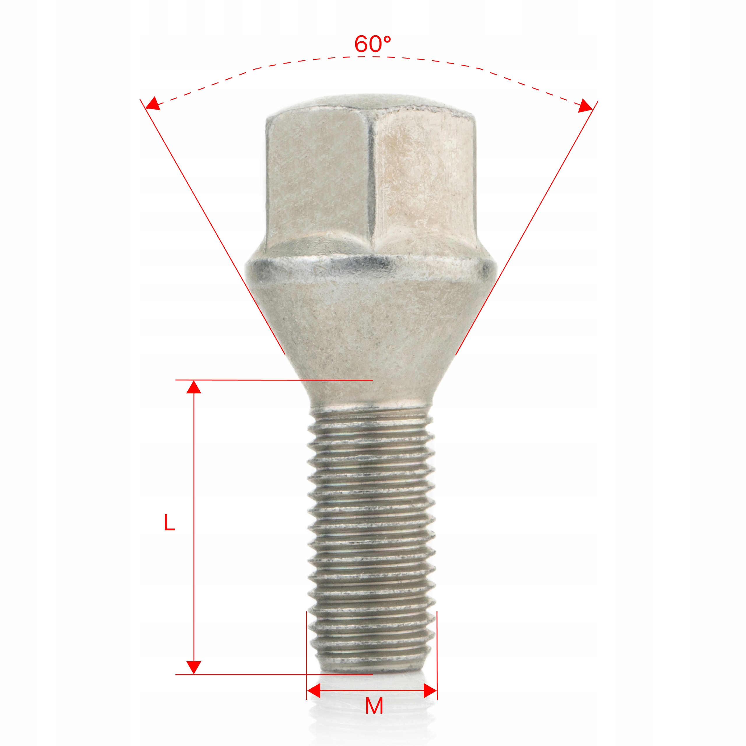 Śruby do kół felg M12x1.5x24mm DACIA NISSAN RENAULT DAEWOO 1