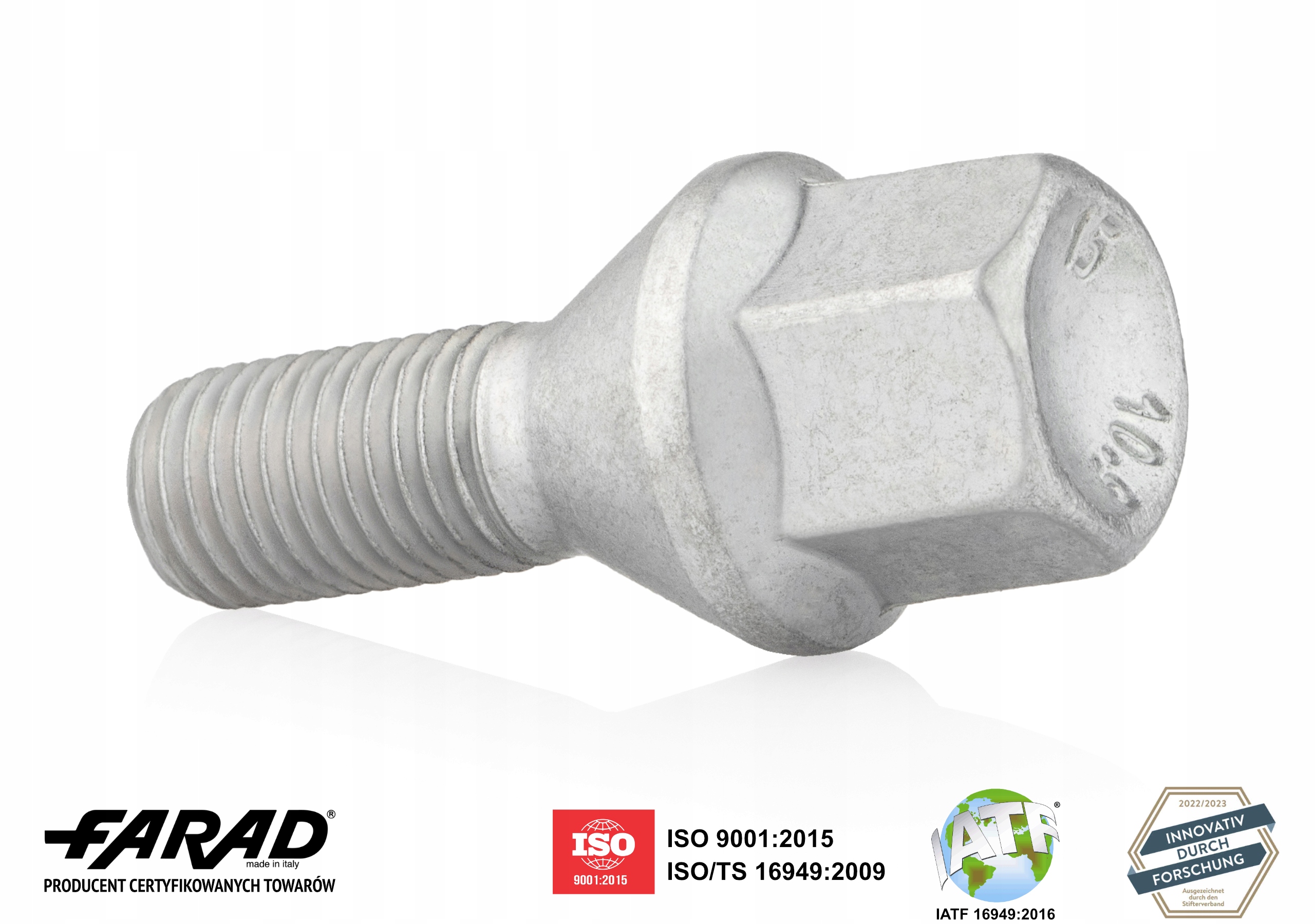 Śruba do felg M12x1,5x28mm BMW DACIA FIAT MINI NISSAN RENAULT SUZUKI 1