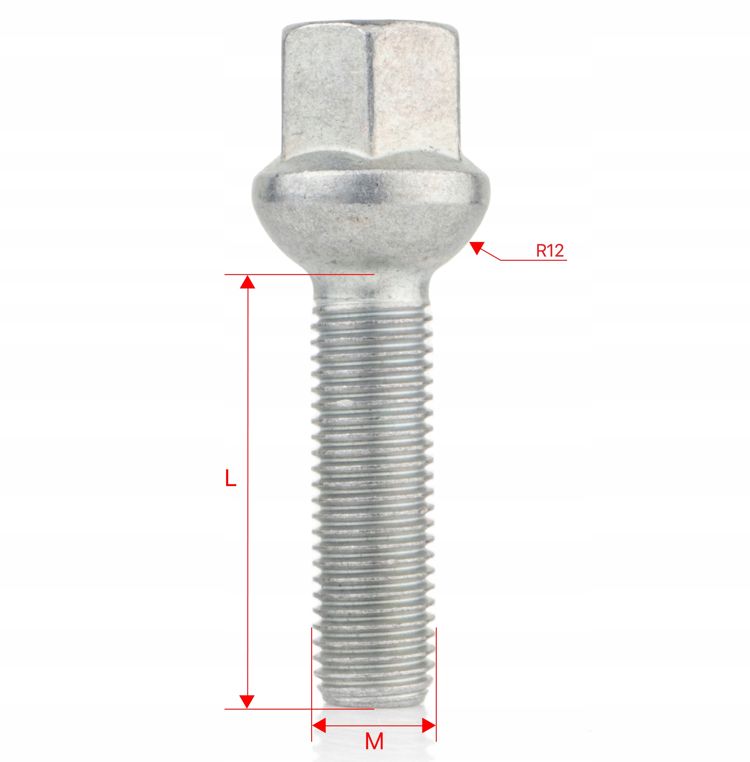 Śruby do kół felg M12x1.5x40mm CHRYSLER MERCEDES 1