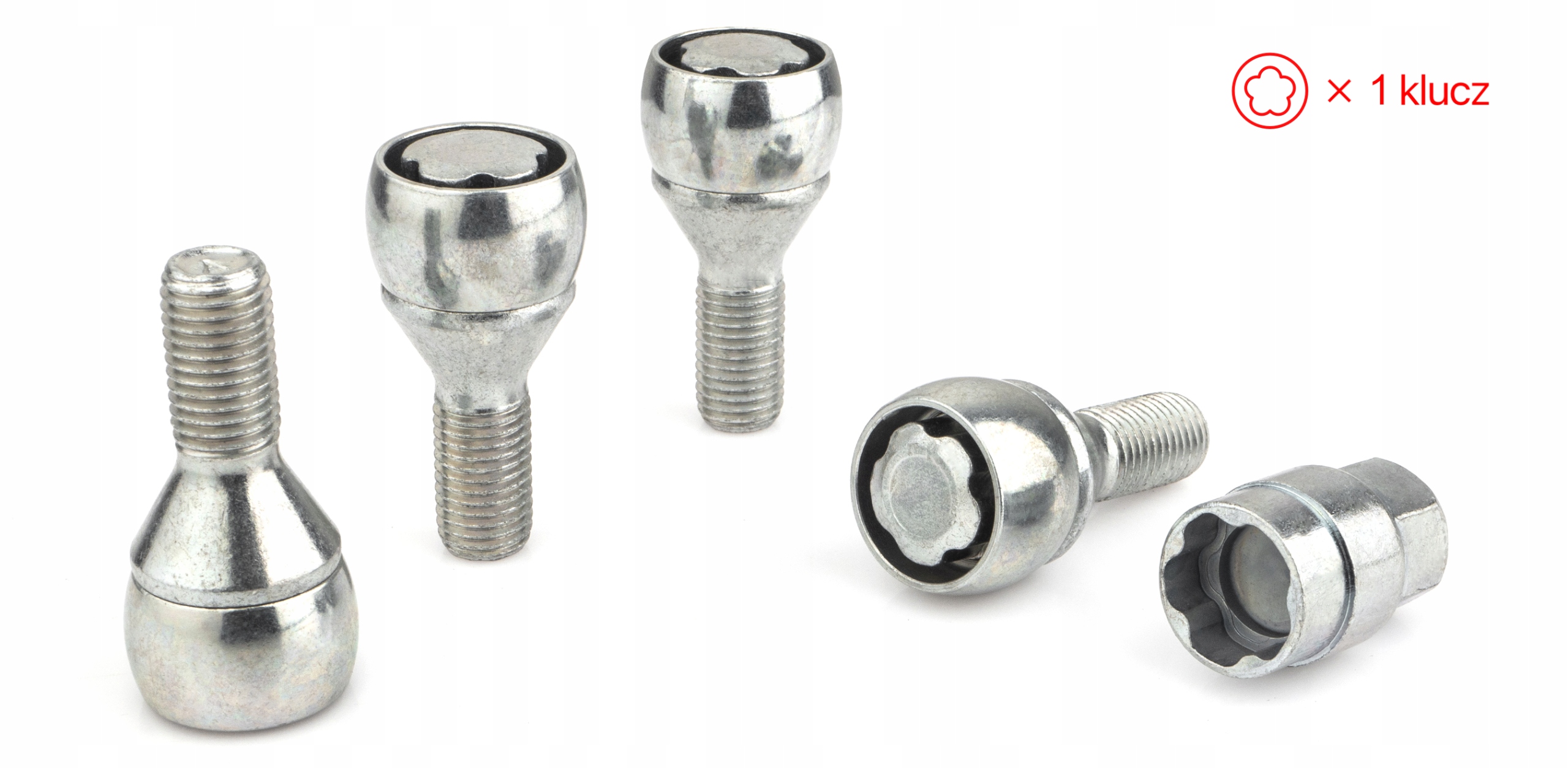 Śruby Zabezpieczające M12x1.5x23mm BMW FIAT MINI OPEL RENAULT SAAB SUZUKI 1