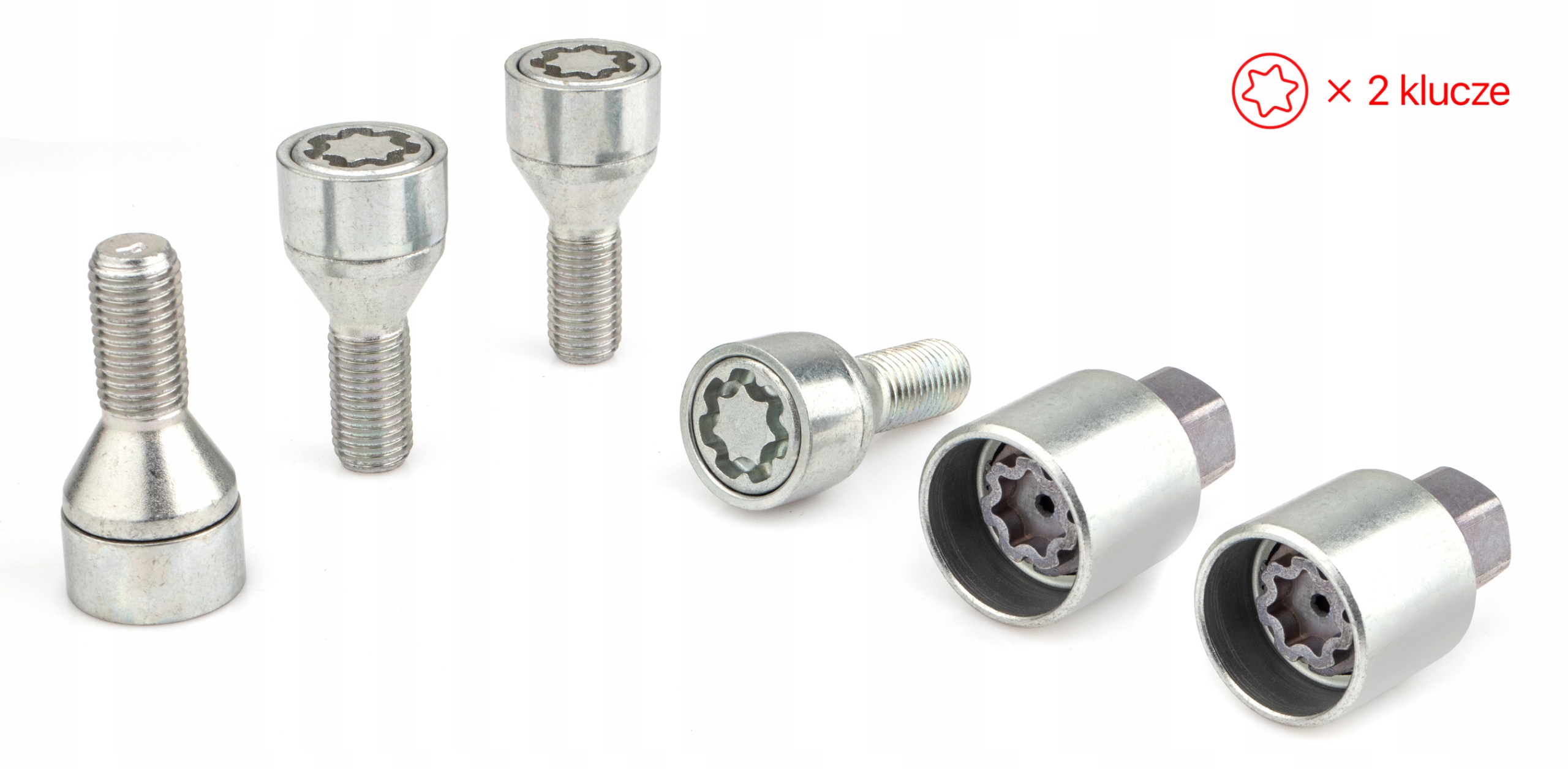 Śruby Zabezpieczające M12x1.5x24mm BMW DACIA FIAT FORD OPEL RENAULT 1