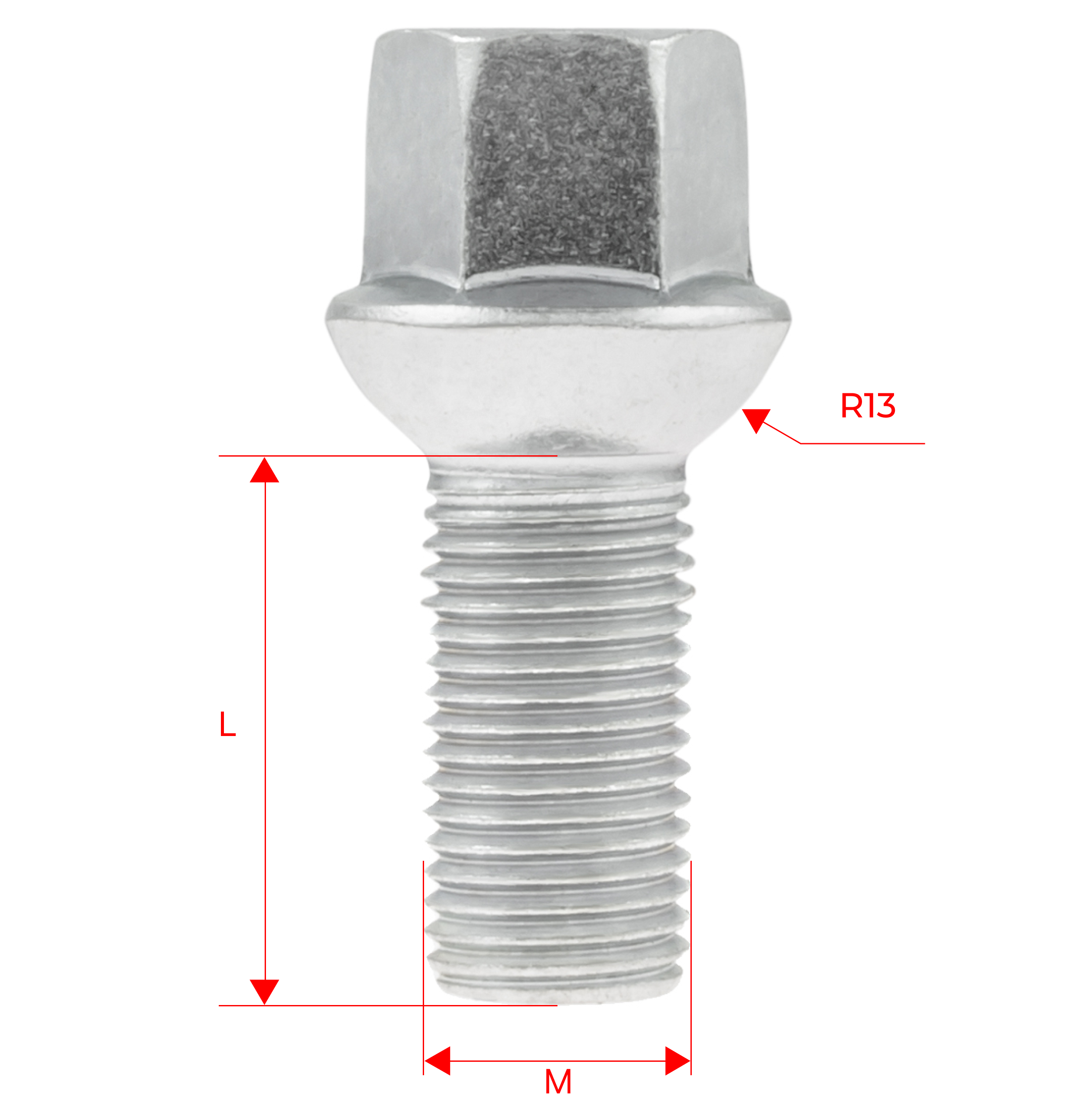 Wheel Bolt M14x1.5x27mm AUDI CUPRA SEAT SKODA VOLKSWAGEN VW 1